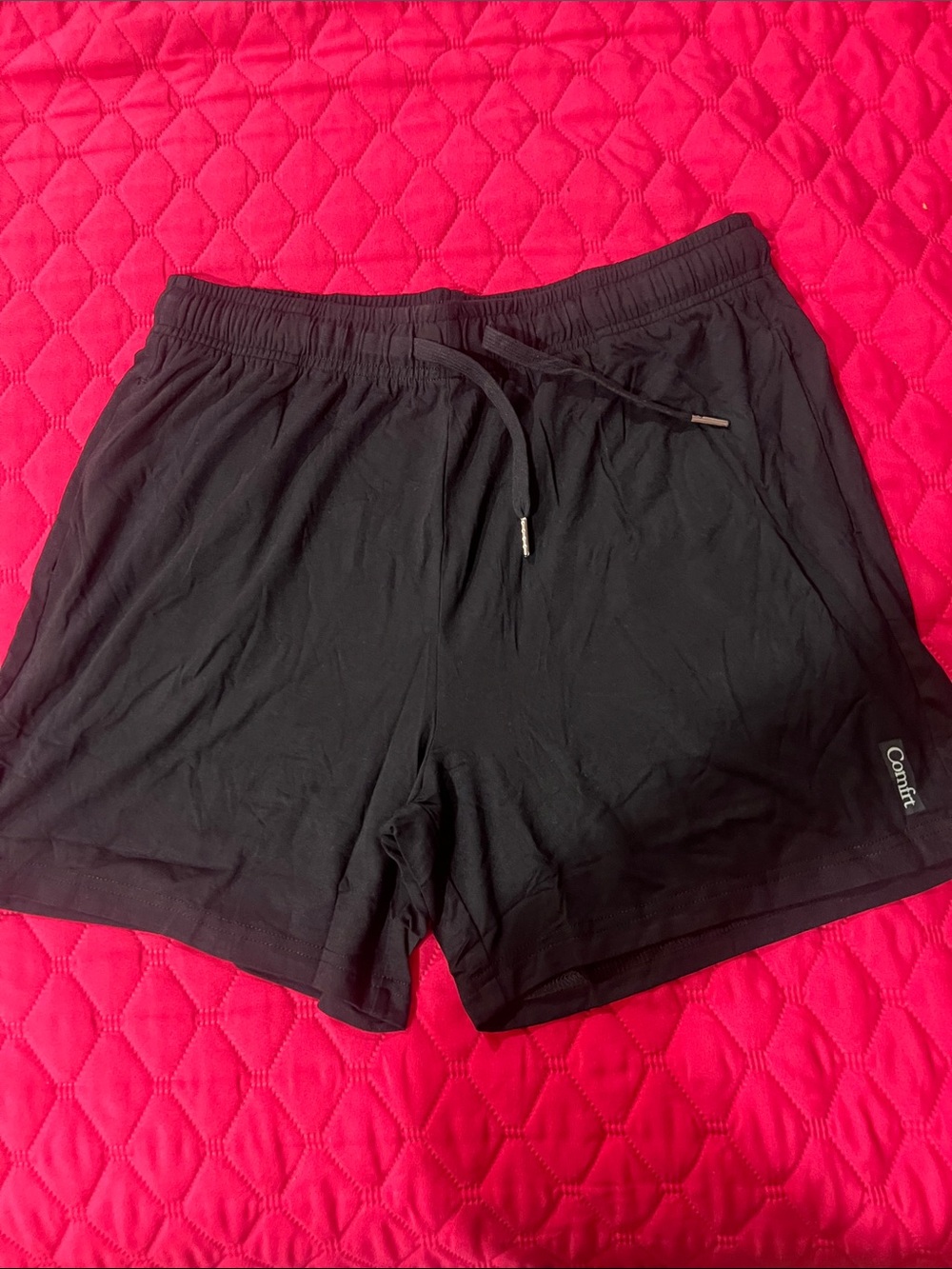 Comfrt Black Unisex Lounge Shorts